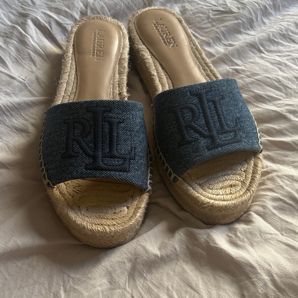 Polo Ralph Lauren Blue Espadrille Slide